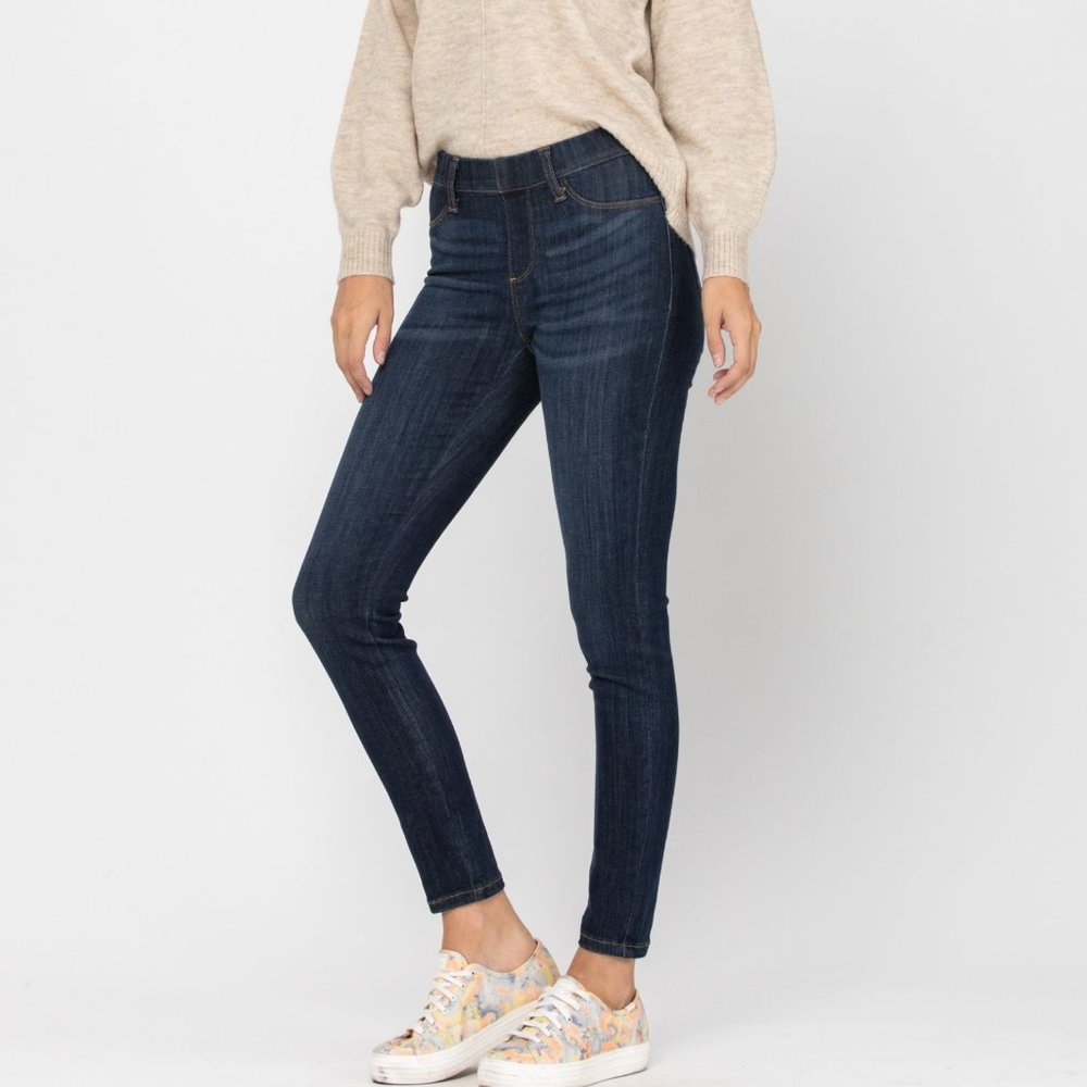 Ankle-Length Pull-On Skinny Jeggings